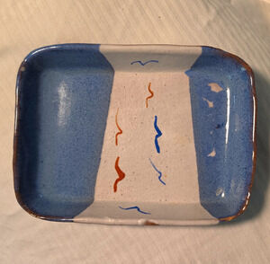 VTG 1985 Jack Fleenor Hillside Pottery Franklin NC Catchall Tray Signed Monogram
